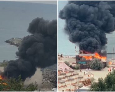 Incendiu puternic pe o cunoscută plajă din Constanța. Pagubele provocate se ridică la 100.000 de euro