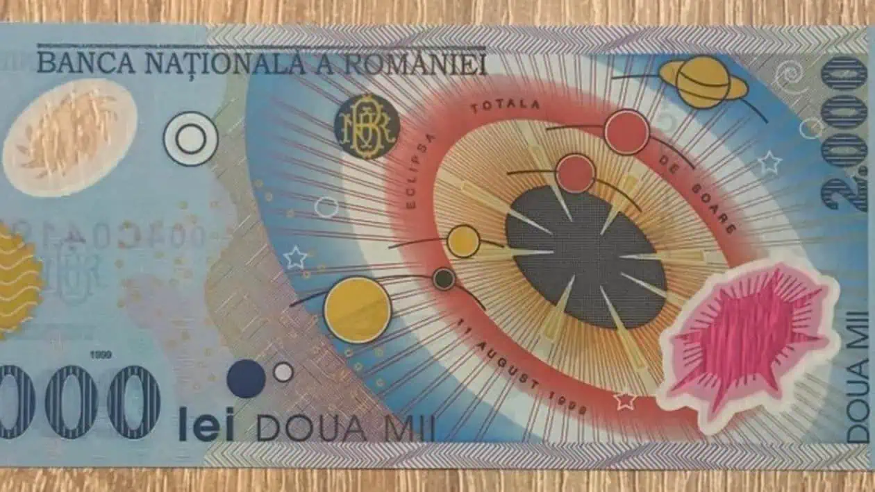 Cât se oferă acum pe bancnota de 2.000 de lei cu eclipsa din 1999. Unele exemplare ajung la sume colosale Cât se oferă acum pe bancnota de 2.000 de lei cu eclipsa din 1999. Unele exemplare ajung la sume colosale