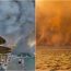 Clipe de groază în Halkidiki. Turiști evacuați pe mare pentru a scăpa din calea flăcărilor