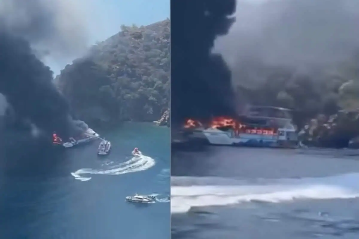Situație dramatică în Turcia: o ambarcațiune cu 115 turiști a luat foc Situație dramatică în Turcia: o ambarcațiune cu 115 turiști a luat foc