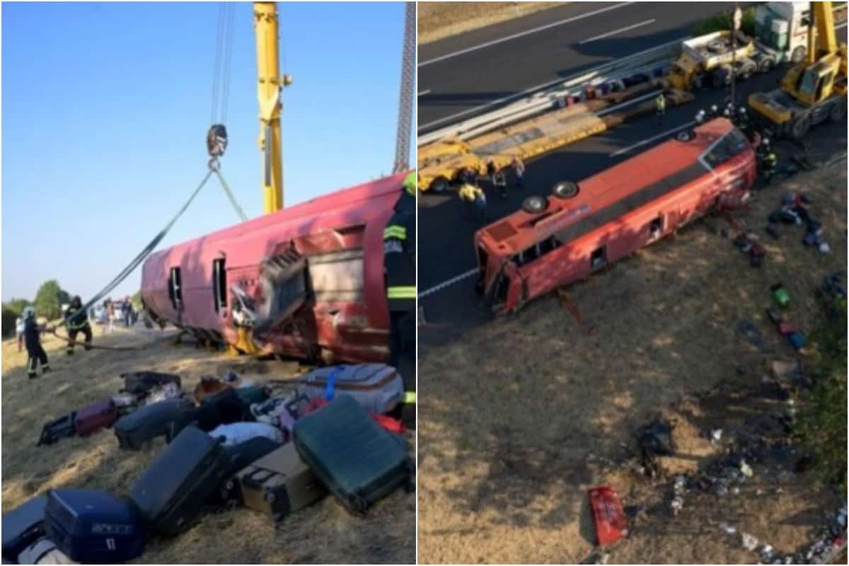 Tragedie în Ungaria: 12 oameni au murit după ce un autobuz plin cu pasageri s-a răsturnat într-un șanț Tragedie în Ungaria: 12 oameni au murit după ce un autobuz plin cu pasageri s-a răsturnat într-un șanț
