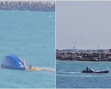 Panică pe litoral: o barcă cu cinci persoane s-a răsturnat în largul stațiunii Saturn Panică pe litoral: o barcă cu cinci persoane s-a răsturnat în largul stațiunii Saturn