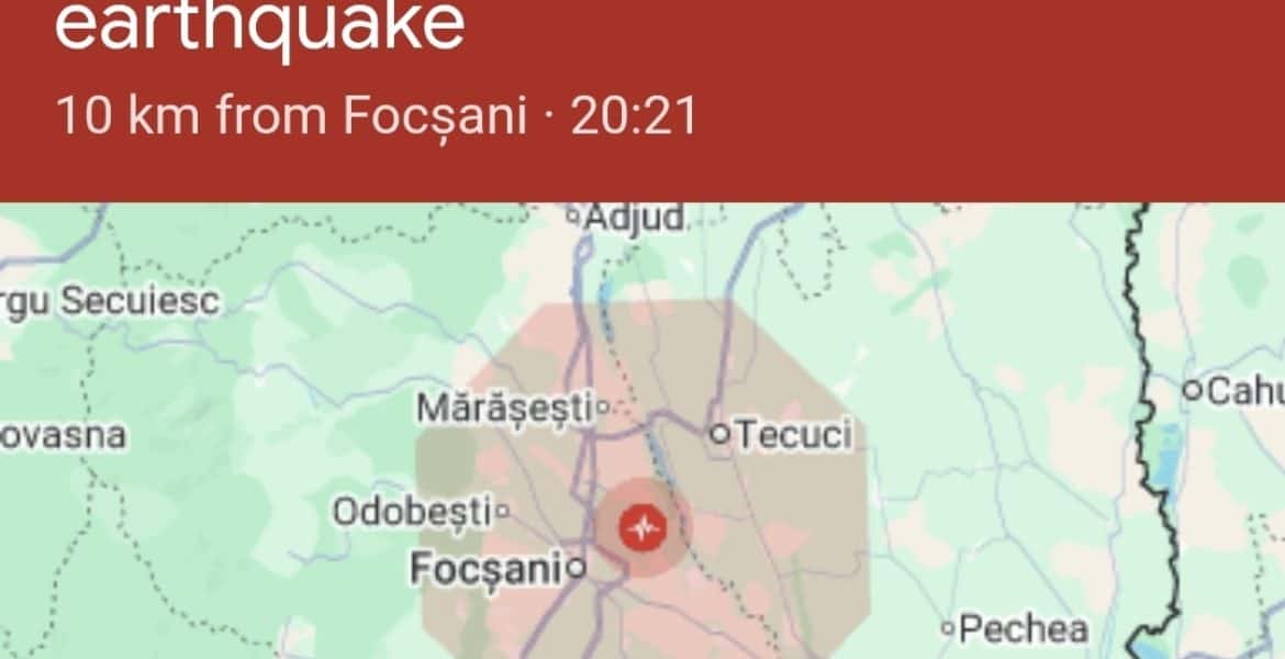 CUTREMUR de 4.3 grade, resimțit și la Ploiești. Seism de 4,3 în zona Focșani