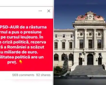 USR, partidul care pretinde că luptă cu Fake News, propagă o mare minciună. Susține că, din cauza dărâmării guvernului Bolojan, rezerva valutară a României a scăzut cu „miliarde de euro”. De fapt, a scăzut cu câteva sute de milioane. Gândul publică rapoartele BNR care probează minciuna