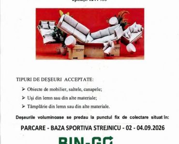 Primăria Târgșoru Vechi: Informare privind colectarea deșeurilor voluminoase Primăria Târgșoru Vechi: Informare privind colectarea deșeurilor voluminoase