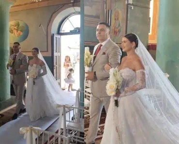Nunta anului în Târgu Jiu! Alexandra Romanescu, fiica primarului, a ajuns în fața altarului VIDEO