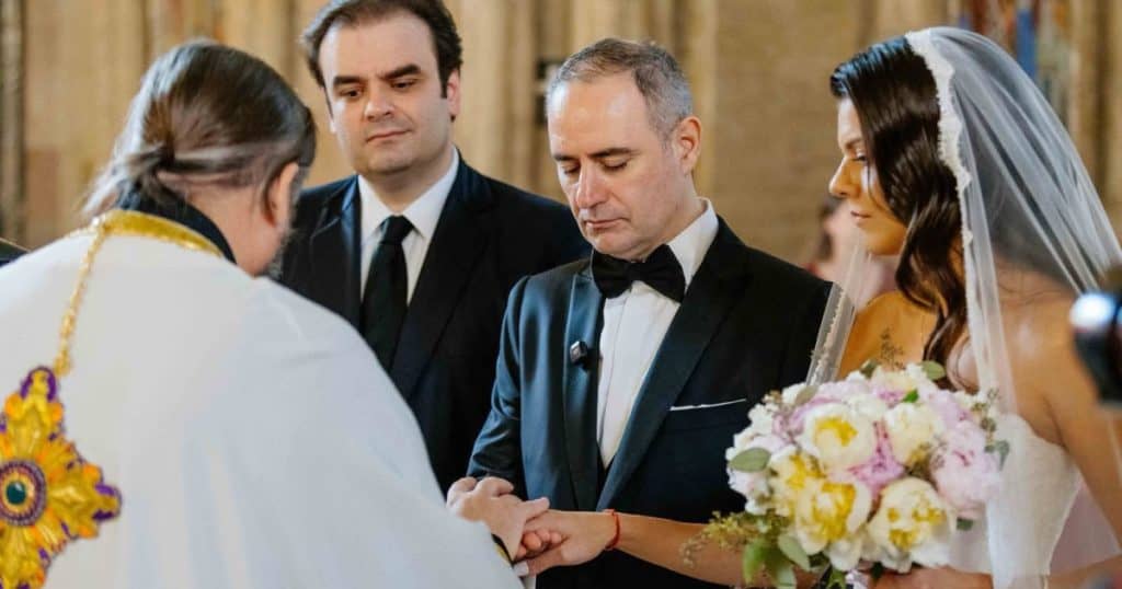 Alexandru Nazare a publicat o fotografie de la cununia religioasă cu Maria Mihali. Mesajul ministrului de Finanțe
