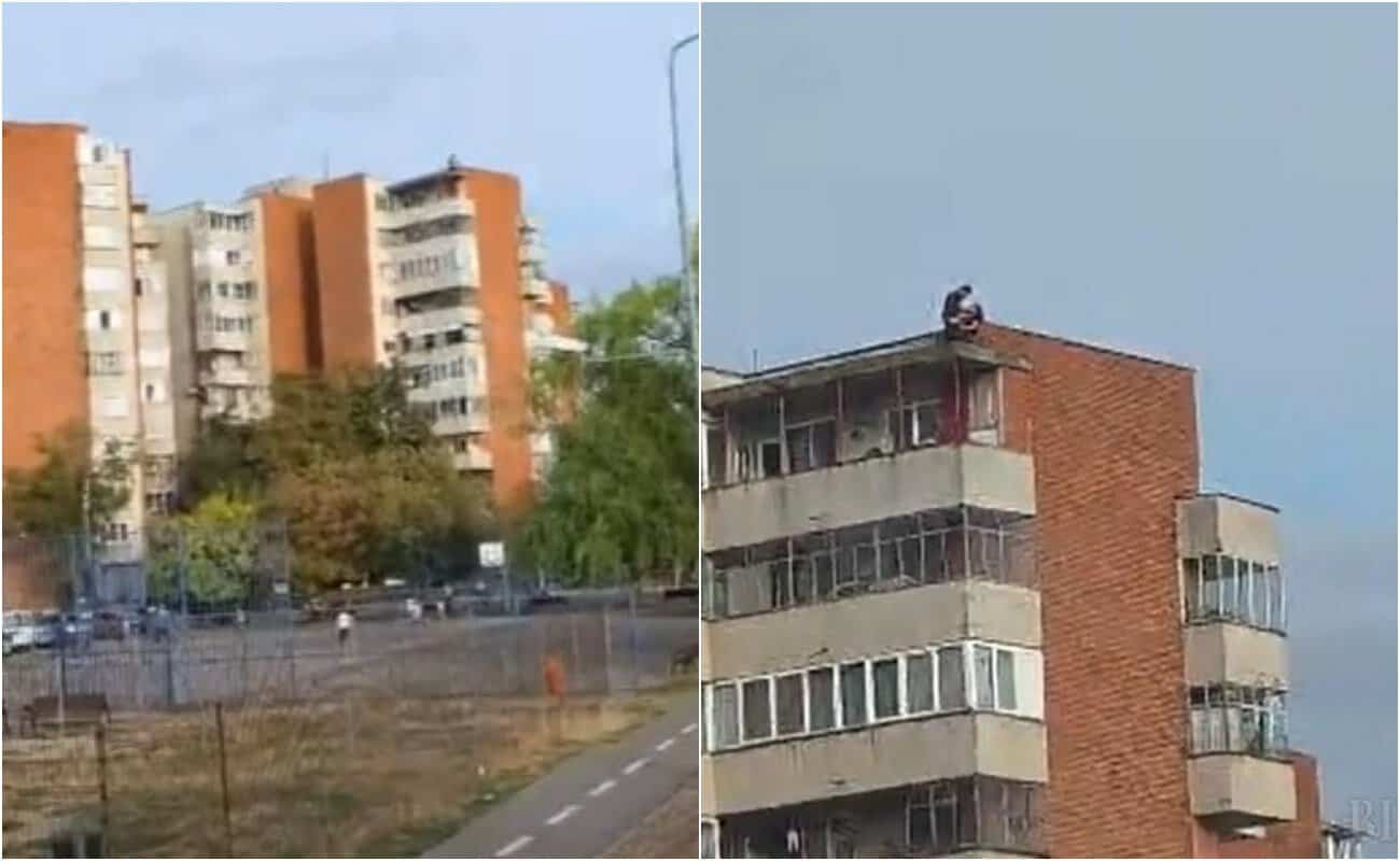 Scene deocheate pe acoperișul unui bloc din Oradea. Totul s-a întâmplat lângă un parc plin de copii