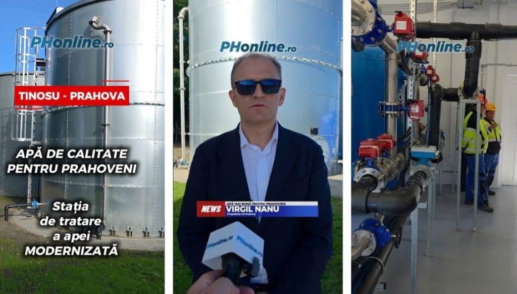 VIDEO: Stația de tratare Tinosu a fost modernizată. Virgil Nanu: Cetățenii vor beneficia de apă de calitate, în mod continuu