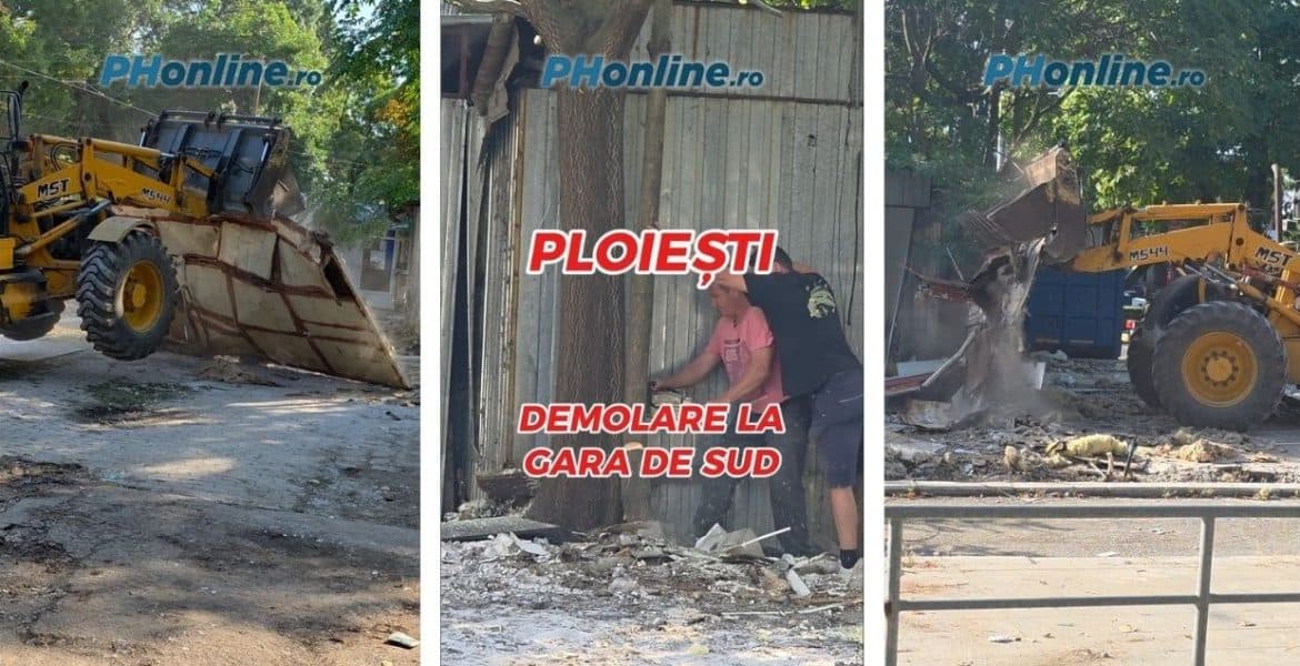 VIDEO: A intrat buldozerul în dughenele de la Gara de Sud! Cum va arăta zona după reamenajare