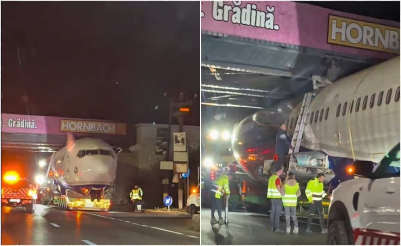 Avion blocat sub un pod pe DN1, lângă București. Imaginile au devenit virale. „Doar în România se angajează șoferi și ingineri precum Dorel” Avion blocat sub un pod pe DN1, lângă București. Imaginile au devenit virale. „Doar în România se angajează șoferi și ingineri precum Dorel”
