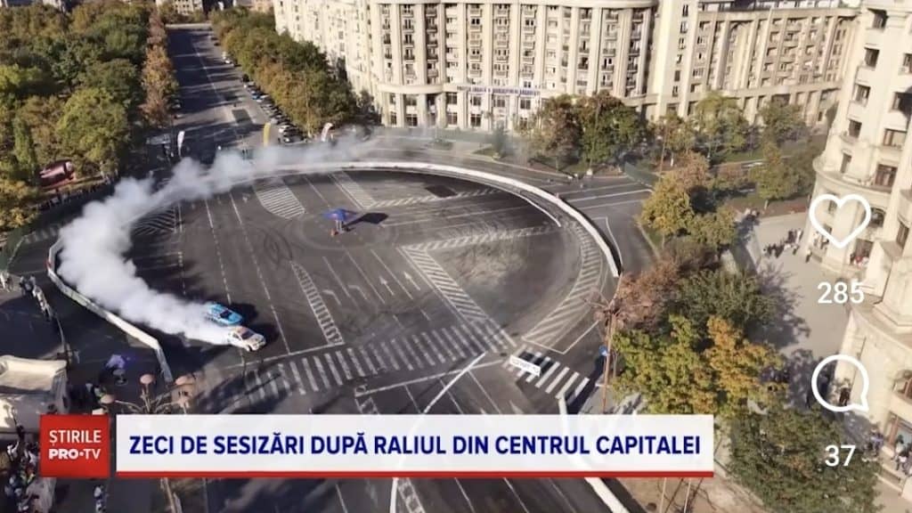 ORGANIZATORII DRIFTURILOR CARE AU DISTRUS ASFALTUL DIN PLOIEȘTI, AMENDAȚI CU 15.000 DE LEI LA BUCUREȘTI: Garda de Mediu i-a taxat pentru poluare, în timp ce la Ploiești și-au făcut de cap!