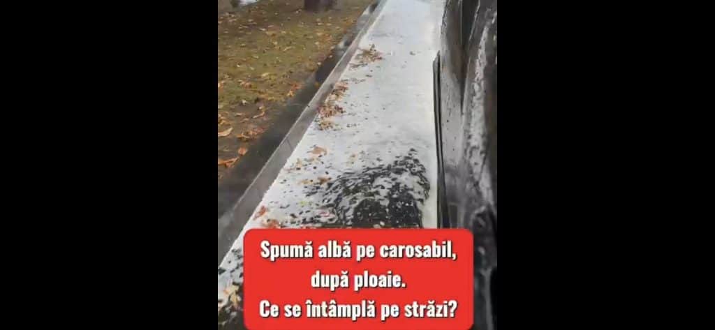 Alo, autoritățile! Aflăm și noi ce e spuma albă care a acoperit străzile Ploieștiului după ploaie?