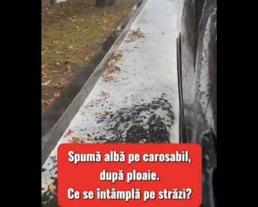 Alo, autoritățile! Aflăm și noi ce e spuma albă care a acoperit străzile Ploieștiului după ploaie?