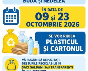 Primăria Ariceștii Rahtivani: Program ridicare deșeuri reciclabile – Octombrie 2026 Primăria Ariceștii Rahtivani: Program ridicare deșeuri reciclabile – Octombrie 2026