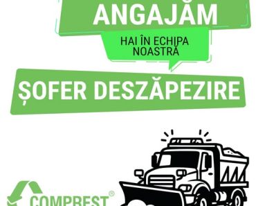 Comprest angajează șoferi profesioniști pentru deszăpezire. Compania oferă instruire la locul de muncă