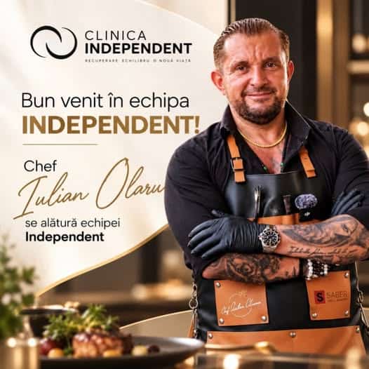Chef Iulian Olaru se alătură Clinicii Independent: ateliere culinare pentru persoanele aflate în recuperare Chef Iulian Olaru se alătură Clinicii Independent: ateliere culinare pentru persoanele aflate în recuperare
