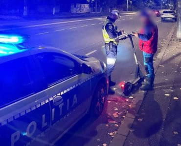Razie printre trotinete, în Ploiești. Recomandările polițiștilor