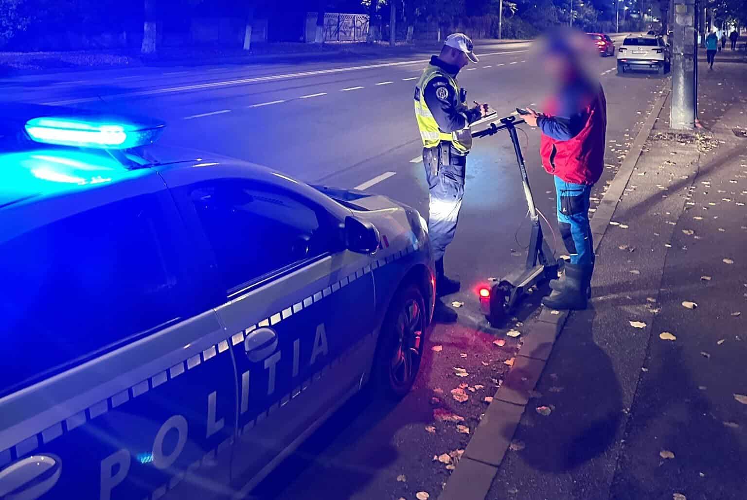Razie printre trotinete, în Ploiești. Recomandările polițiștilor